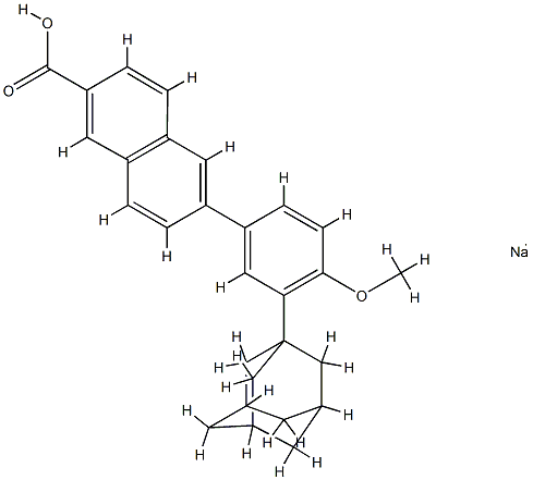 阿达帕林钠 结构式