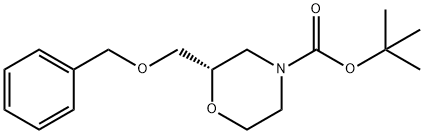 (S)-叔-丁基 2-((苄氧基)甲基)吗啉-4-甲酸基酯 结构式