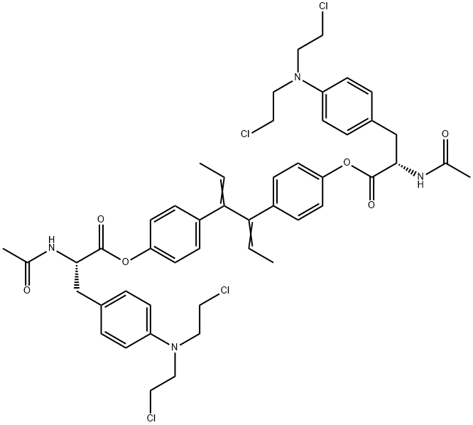 4,4-Bis(acetylsarcosyl)synestrol 结构式