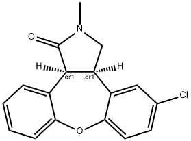 (3AR,12BS)-REL-5-氯-2,3,3A,12B-四氢-2-甲基-1H-二苯并[2,3:6,7]氧杂卓并[4,5-C]吡咯-1-酮 结构式