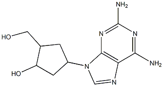Cyclopentanemethanol,4-(2,6-diamino-9H-purin-9-yl)-2-hydroxy-, (1R,2S,4R)-rel- 结构式