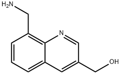 3 - 喹啉甲醇,8 - (氨甲基) 结构式