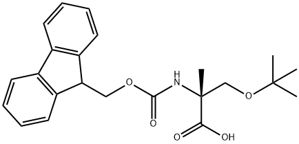 (9H-Fluoren-9-yl)MethOxy]Carbonyl Alpha-Methyl-D-Ser(tBu)-OH 结构式