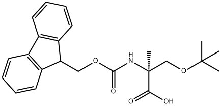(S)-2-((((9H-芴-9-基)甲氧基)羰基)氨基)-3-(叔丁氧基)-2-甲基丙酸 结构式