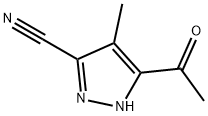 Pyrazole-3(or 5)-carbonitrile, 5(or 3)-acetyl-4-methyl- (7CI) 结构式