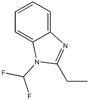 1H-Benzimidazole,1-(difluoromethyl)-2-ethyl-(9CI) 结构式