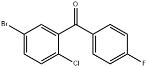 3-(4-氟苯基酮)基-1-溴-4-氯苯基 结构式