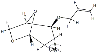 beta-D-Mannopyranose, 1,6:2,3-dianhydro-4-O-2-propenyl- (9CI) 结构式