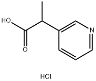 3-Pyridineacetic acid, .alpha.-methyl-, hydrochloride (1:1) 结构式