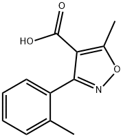 5-甲基-3-(邻甲苯基)异噁唑-4-甲酸 结构式