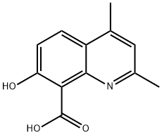 8-Quinolinecarboxylicacid,7-hydroxy-2,4-dimethyl-(7CI) 结构式