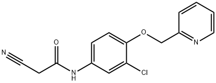 N-(3-氯-4-(吡啶-2甲氧基)苯基)-氰基乙酰胺 结构式