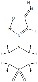 3-[(Thiomorpholine 1,1-dioxide)-4-yl]sydnone imine-3-ium 结构式