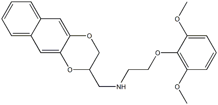 2-((2-ethyl(2,6-dimethoxyphenoxy)amino)methyl)1,4-dioxane-(2,3-b)naphthalene 结构式