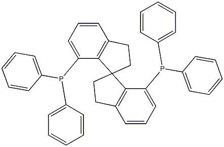 R)-(+)-7,7'-双(二苯基磷)-2,2',3,3'-四氢-1,1'-螺环茚烷 结构式