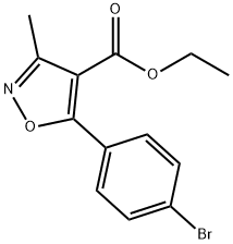 5-(4-溴苯基)-3-甲基-4-异噁唑羧酸乙酯 结构式