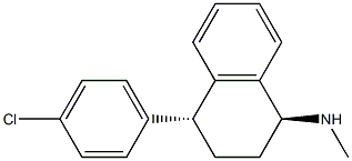 rac-trans-3-Dechloro Sertraline Hydrochloride 结构式