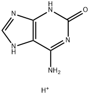 2H-Purin-2-one,  6-amino-3,7-dihydro-,  conjugate  acid  (1:2) 结构式