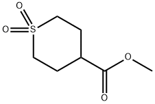 2H-Thiopyran-4-carboxylic acid, tetrahydro-, Methyl ester, 1,1-dioxide 结构式