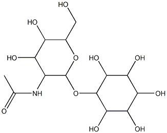 1-O-alpha-2-acetamido-2-deoxygalactopyranosyl-inositol 结构式