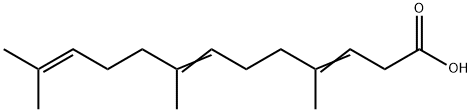 4,8,12-trimethyltrideca-3,7,11-trienoic acid, mixed isomers 结构式