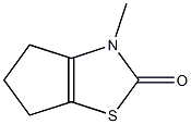 {2H-Cyclopenta[d]thiazol-2-one,} 3,4,5,6-tetrahydro-3-methyl- 结构式