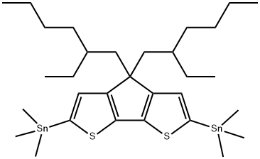 2,6-二(三甲基锡)-4,4-二(2-乙基己基)-二噻吩并环戊二烯 结构式