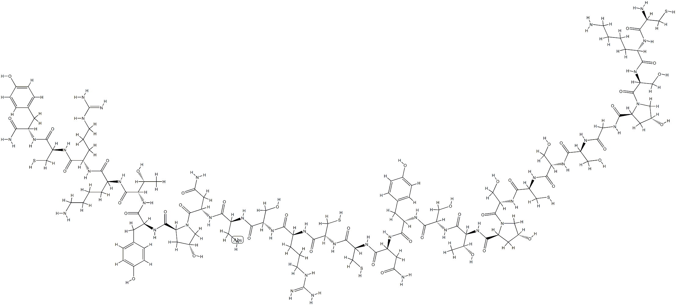 omega-Conotoxin GVIA 结构式