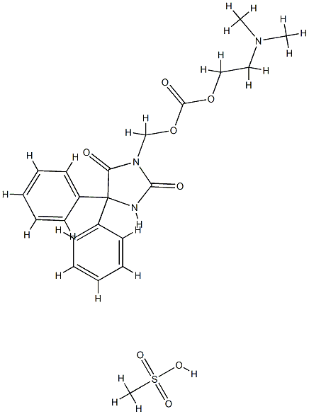 3-(hydroxymethyl)phenytoin N,N-dimethylaminoethyl carbonate 结构式