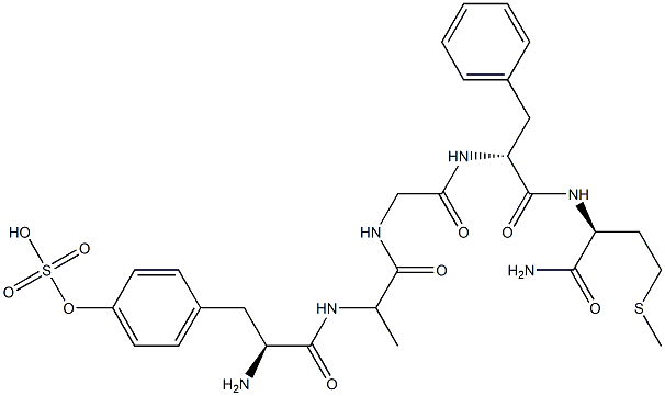 enkephalinamide-Met, Tyr sulfate(1)-Ala(2)- 结构式