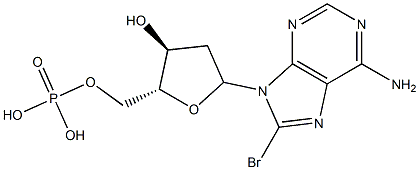 poly(8-bromo-2'-deoxyadenylic acid) 结构式