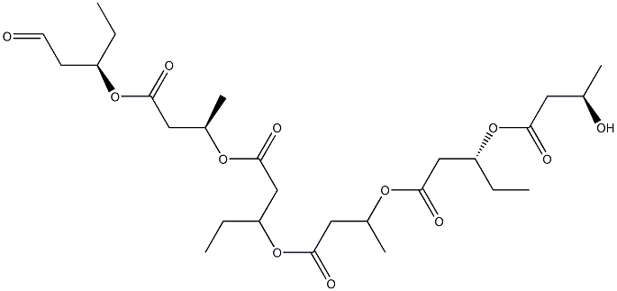 聚[( R )-3-羟基丁酸 CO-( R ),3-羟基缬草酸] 结构式