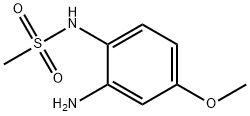 正(2-氨基-4-甲氧基苯基)甲磺酰胺 结构式