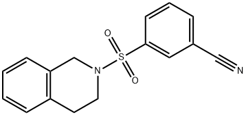 3-(3,4-dihydroisoquinolin-2(1H)-ylsulfonyl)benzonitrile 结构式