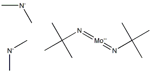 双(叔丁基亚氨基)双(二甲基氨基)钼(VI) 结构式