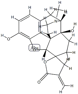 4,5-epoxy-3,6,14-trihydroxy-6-(2-carboxyallyl)-17-methylmorphinan gamma-lactone 结构式