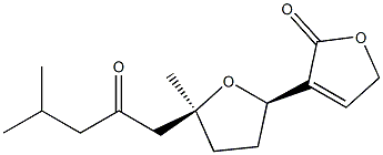 (2R)-2,3,4,5-Tetrahydro-5-methyl-5β-(4-methyl-2-oxopentyl)[2,3'-bifuran]-2'(5'H)-one 结构式