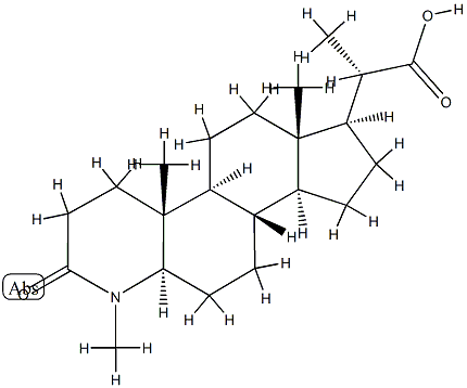 4-methyl-4-aza-3-oxopregnan-20-carboxylate 结构式