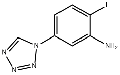 2-fluoro-5-(1H-tetrazol-1-yl)aniline(SALTDATA: FREE) 结构式