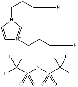 1,3-双(3-氰丙基)咪唑双(三氟甲基磺酰)亚胺 结构式