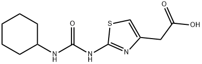 (2-{[(cyclohexylamino)carbonyl]amino}-1,3-thiazol-4-yl)acetic acid 结构式