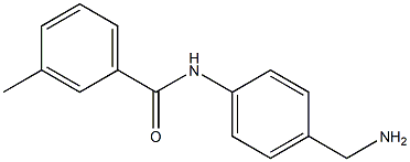 N-[4-(aminomethyl)phenyl]-3-methylbenzamide 结构式