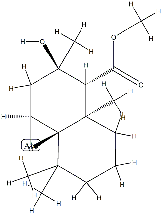 (1aS,8aR)-Octahydro-3β-hydroxy-3,4aα,8,8-tetramethyl-3H-naphth[1,8a-b]oxirene-4α-carboxylic acid methyl ester 结构式