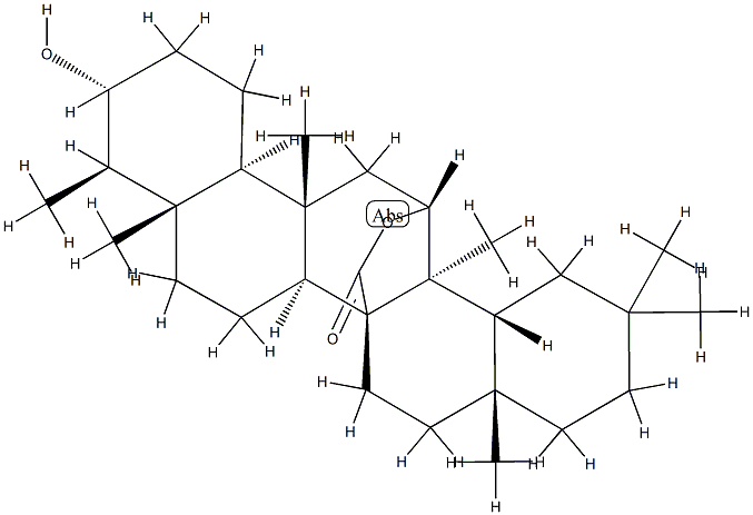 3α,12β-Dihydroxy-D:A-friedooleanan-26-oic acid 26,12-lactone 结构式