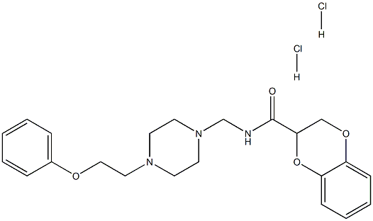 1,4-Benzodioxin-2-carboxamide, 2,3-dihydro-N-((4-(2-phenoxyethyl)-1-pi perazinyl)methyl)-, trans- 结构式