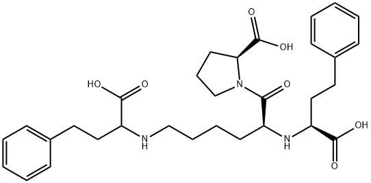 N-(1-Carboxy-3-phenylpropyl)-S-lisinopril (Mixture of diastereomers) 结构式