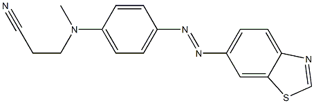 6-(4-(N-2-cyanoethyl-N-methylamino)phenylazo)benzothiazole 结构式