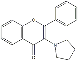 4H-1-Benzopyran-4-one,2-phenyl-3-(1-pyrrolidinyl)-(9CI) 结构式