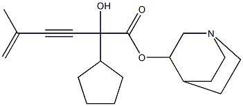 α-(3-Methyl-3-buten-1-ynyl)-α-hydroxycyclopentaneacetic acid 3-quinuclidinyl ester 结构式