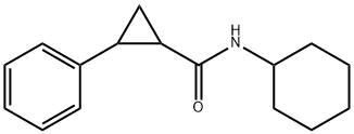 N-cyclohexyl-2-phenylcyclopropanecarboxamide 结构式